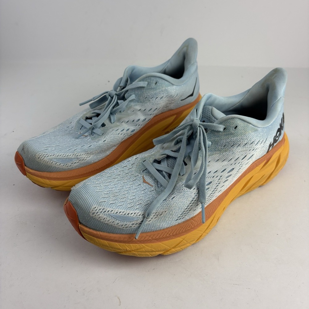 HOKA Clifton 8 Womens Shoes Size 9.5B Summer Song/Ice Flow